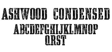 A Wild West style font called Ashwood Condensed from the Walden Font Co. It is part of the Wild West Press set of fonts.